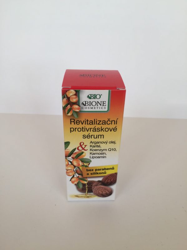 Bione revitalizační protivráskové sérum ARGANOVÝ OLEJ + KARITÉ, 40 ml