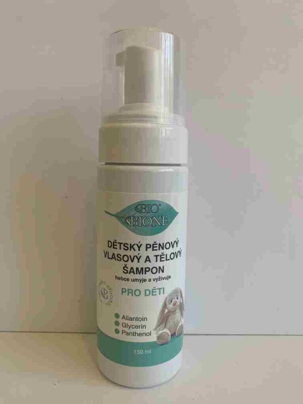 Bione dětský pěnový vlasový a tělový šampon, 150 ml