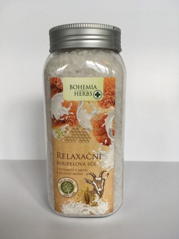 Bohemia Herbs koupelová sůl Med a kozí mléko, 900g