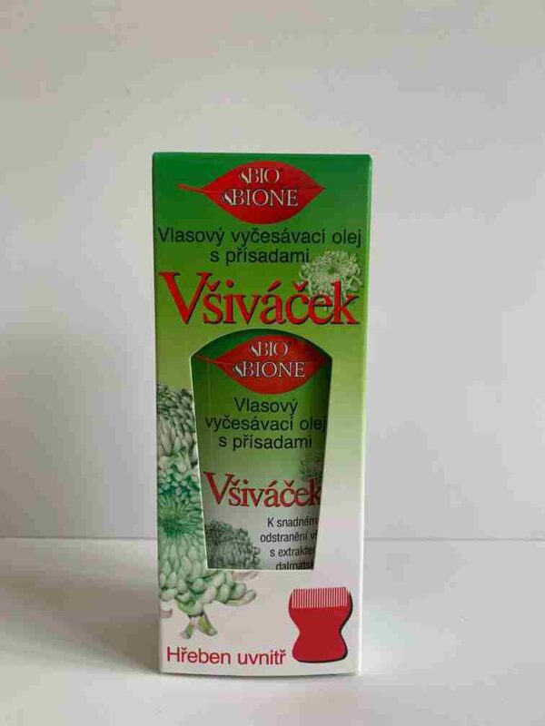 Bione Vlasový vyčesávací olej s přísadami Všiváček, 82ml + hřeben