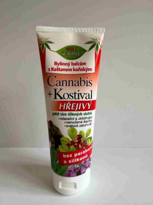 Bione Cannabis+kostival, hřejivý bylinný balzám, 200ml